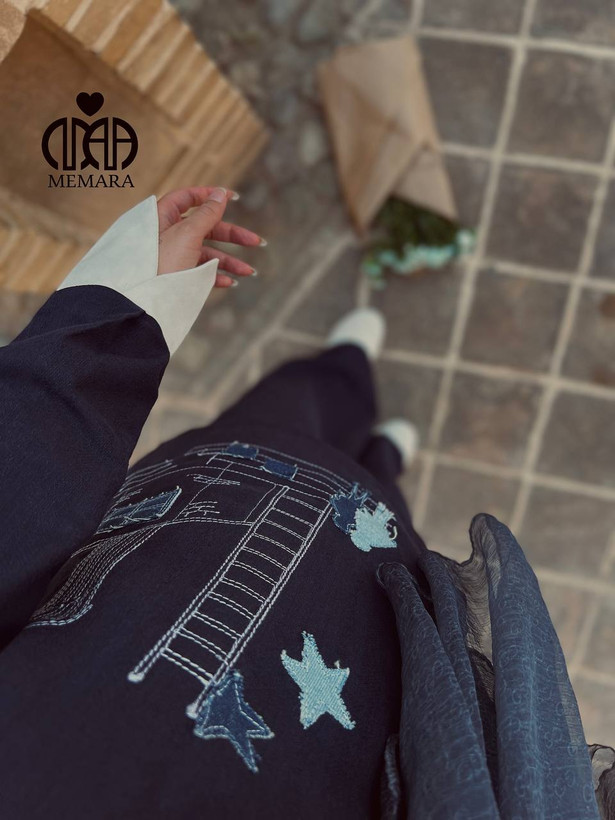 ست شومیز و شلوار بهاره آسمان شب